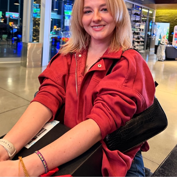 Zara Women's suede Bomber Jacket - Picture 3 of 11